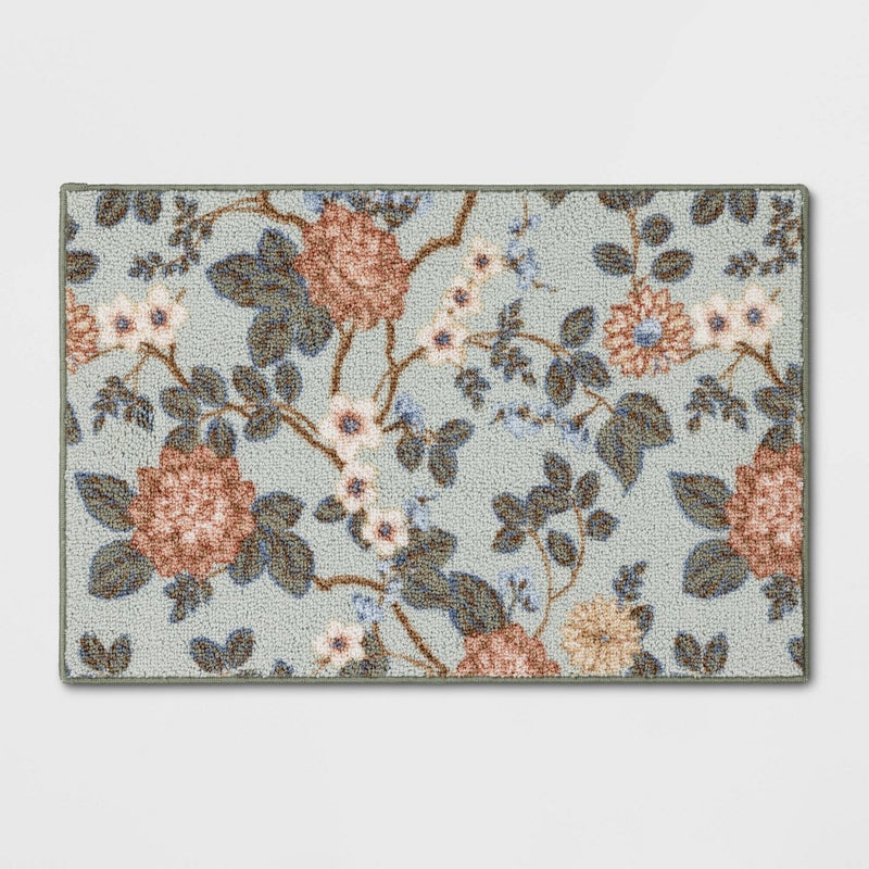 2'x3' Floral High Low Loop Accent Rug Green - Threshold (LOCAL PICKUP ONLY)