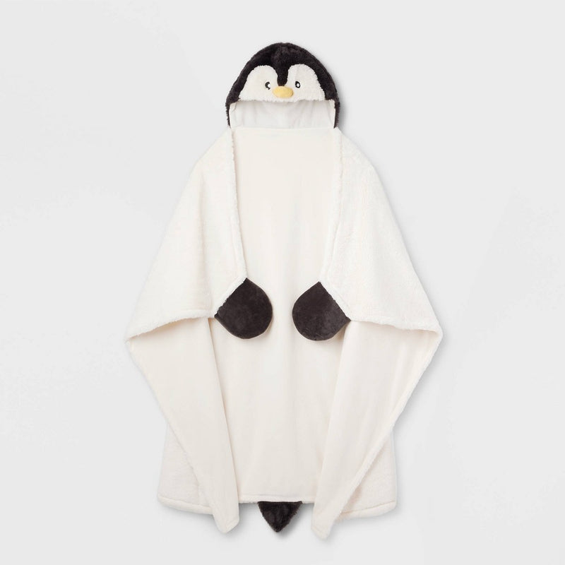 Penguin Holiday Matching Family Pajama Wearable Blanket - Wondershop White