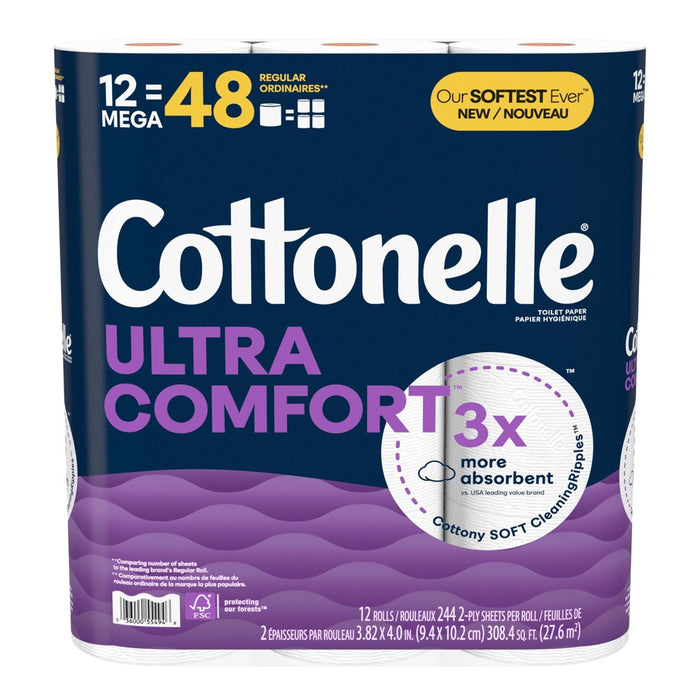 Cottonelle Ultra Comfort Toilet Paper - 12 Mega Rolls