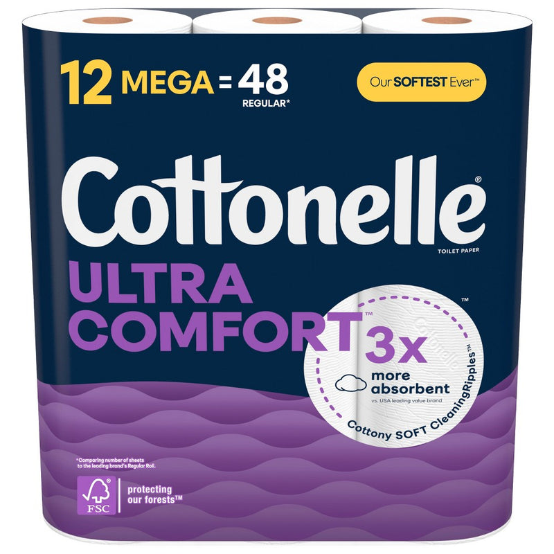 Cottonelle Ultra Comfort Toilet Paper - 12 Mega Rolls