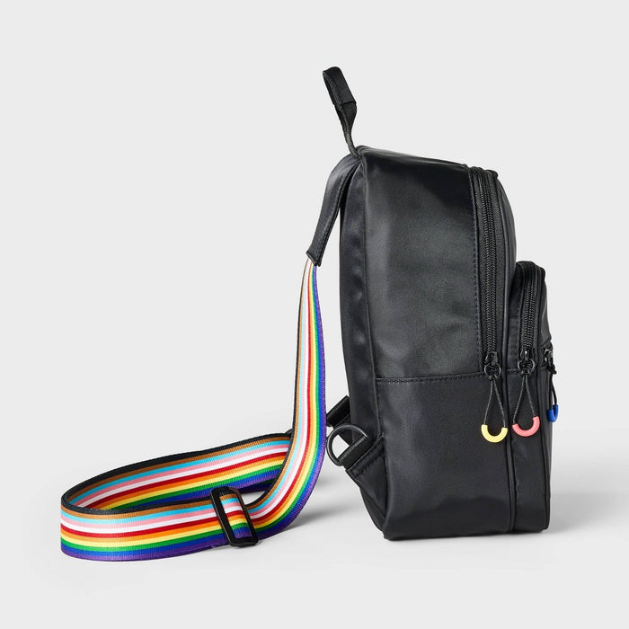 Pride Adult Rainbow Crossbody Bag - Black