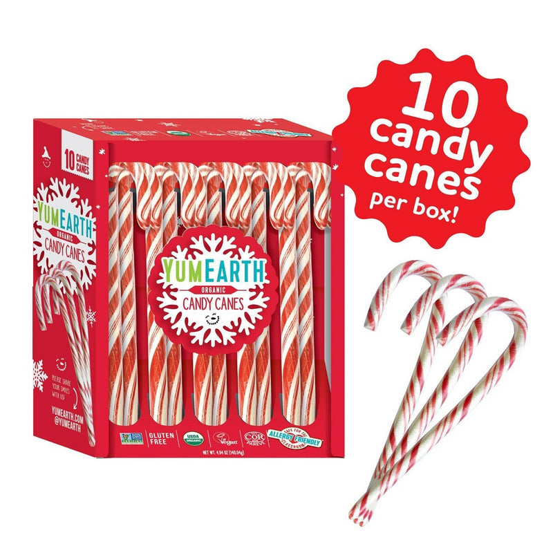 Yum Earth Christmas Candy Canes - 4.94oz/10ct