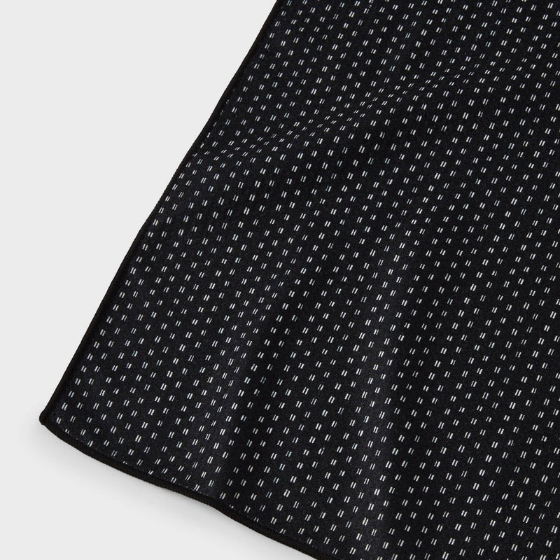 1pc Quick Dry Dotted Striped Waffle Hand Towel Black - Room Essentials