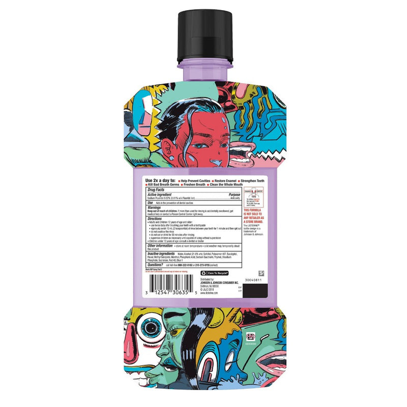 Listerine Total Care Mouthwash - The Whoa Collection Designer Wrap - 1L