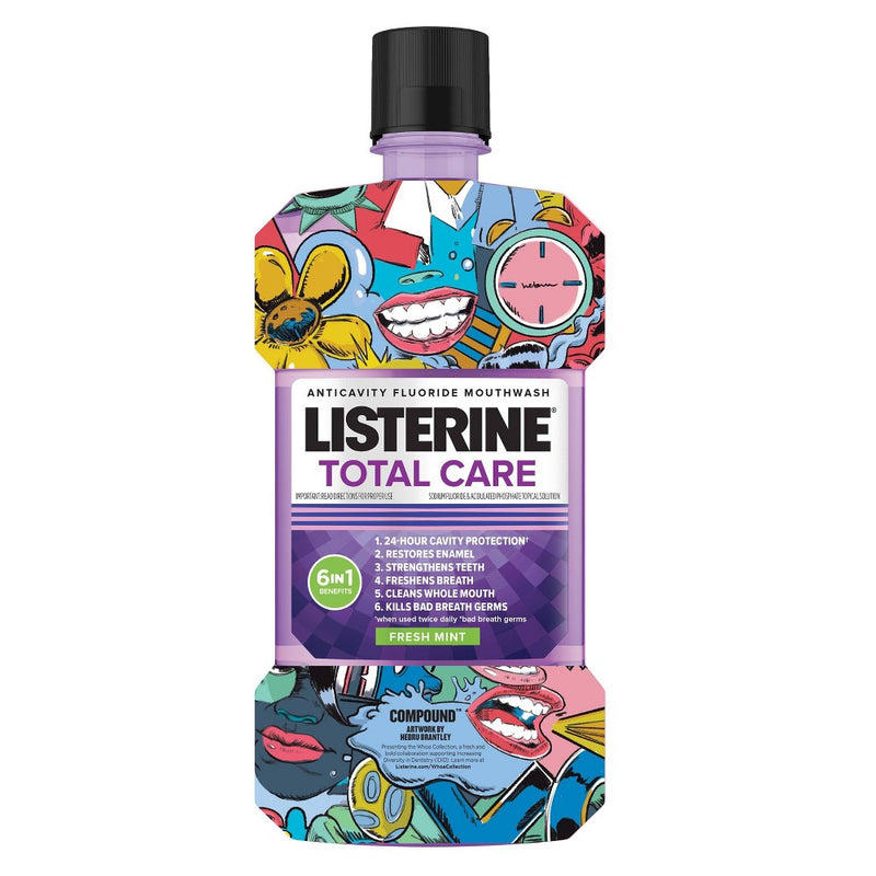 Listerine Total Care Mouthwash - The Whoa Collection Designer Wrap - 1L