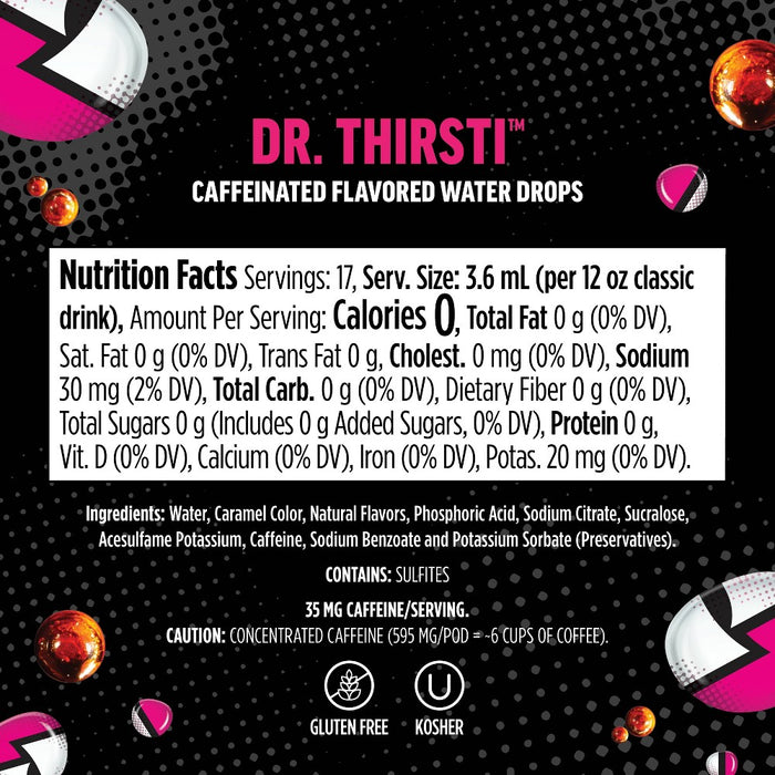 Ninja Thirsti ZERO SODA Dr. Thirsti Flavored Water Drops