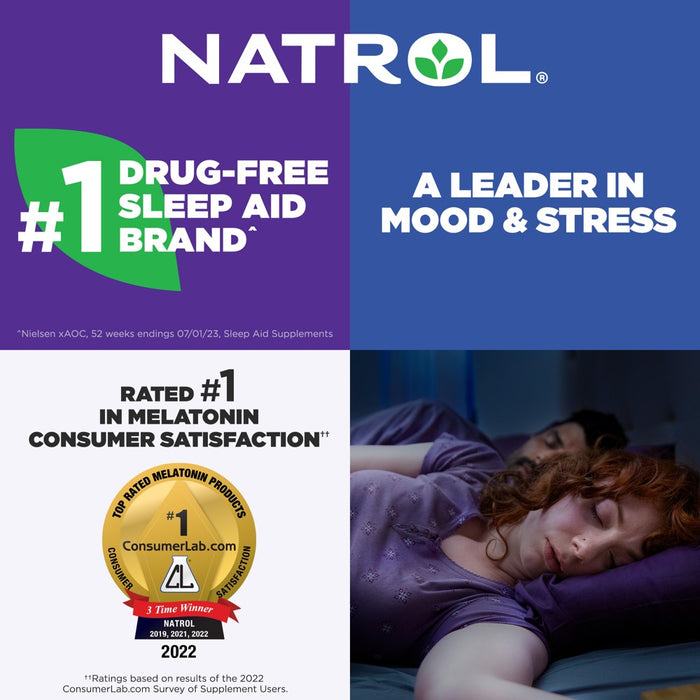 Natrol Melatonin 10mg Maximum Strength Fast Dissolve Sleep Aid Tablets - Strawberry - 60ct