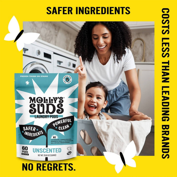 Molly's Suds Unscented Laundry Pods - 60ct