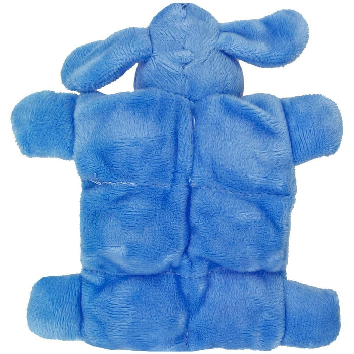 Multipet Mini Loofa Squeaker Mat Dog Toy - Blue - 6"