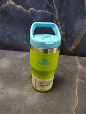 Stanley 20 oz Stainless Steel Ice Flow Go Flip Straw Tumbler Bright Lime