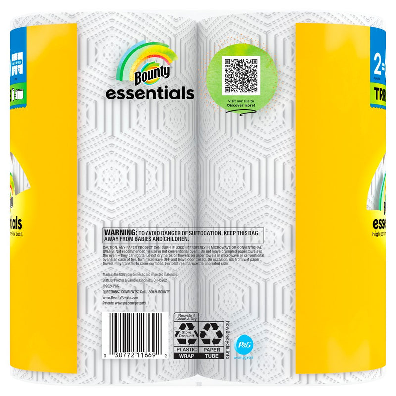 Bounty Essentials Select-A-Size Paper Towels - 2 Triple Rolls