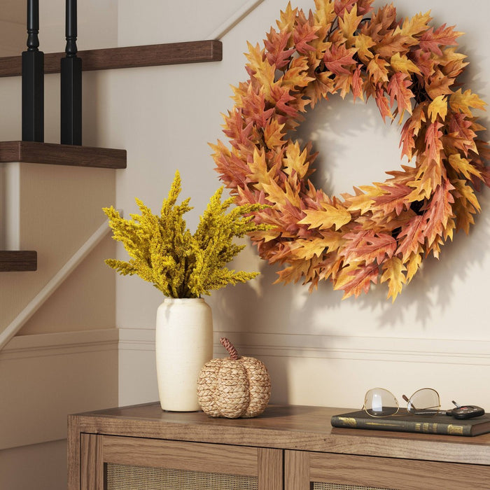 Oak Leaf Fall Wreath - Threshold