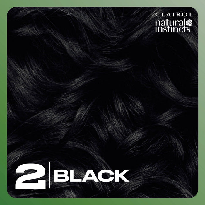 Natural Instincts Clairol Demi-Permanent Hair Color Cream Kit - 2 Black, Midnight