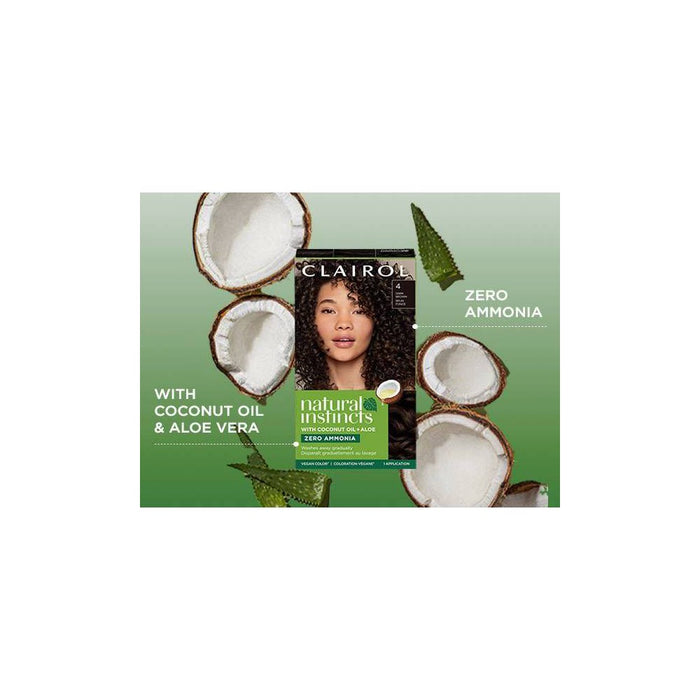 Natural Instincts Clairol Demi-Permanent Hair Color Cream Kit - 2 Black, Midnight