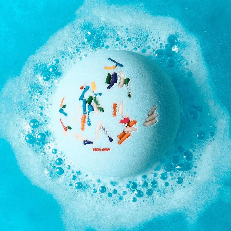 Da Bomb Bath Fizzers Cake Blue Confetti Bath Bomb - 3.5oz