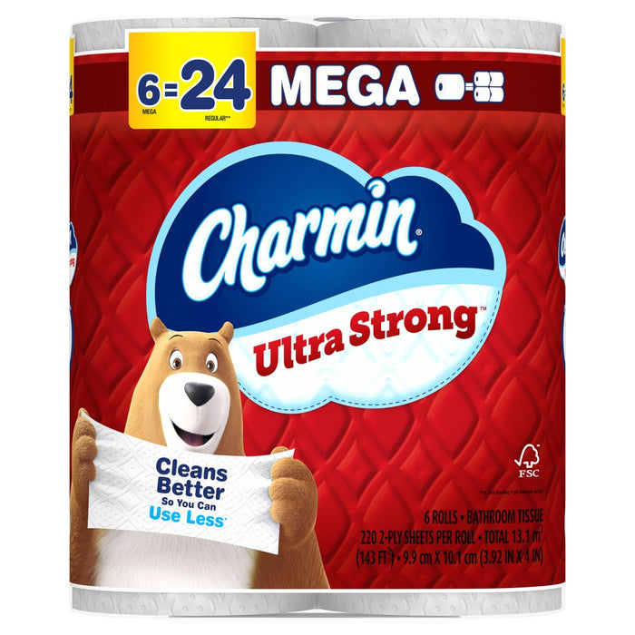 Charmin Ultra Strong Toilet Paper - 6 Mega Rolls