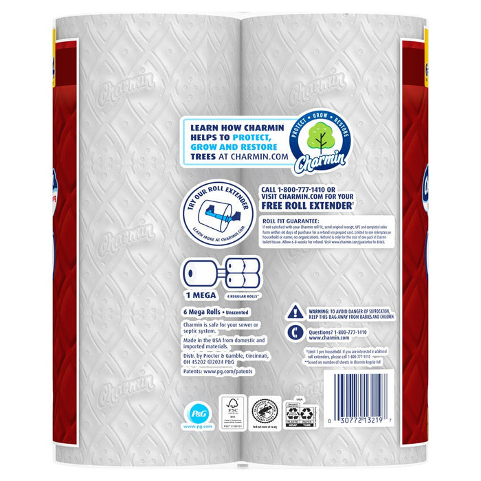 Charmin Ultra Strong Toilet Paper - 6 Mega Rolls