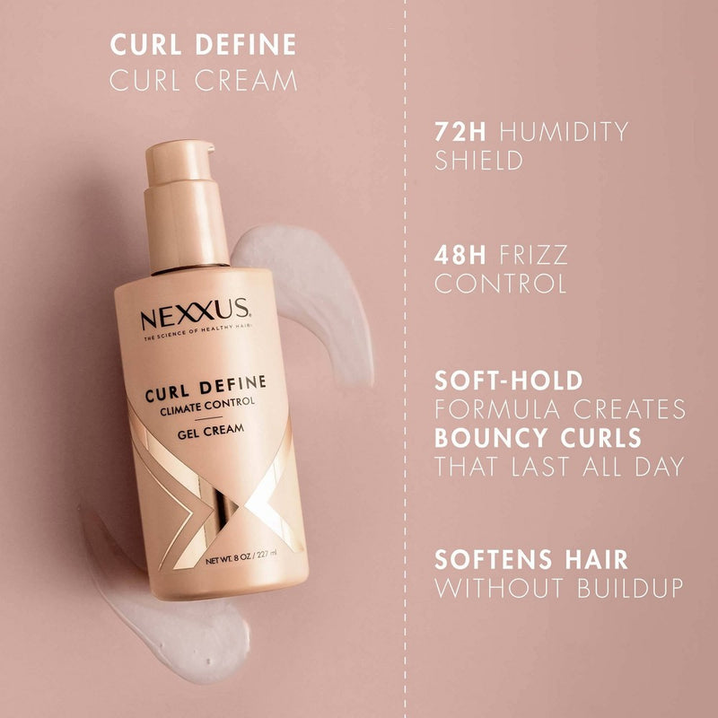 Nexxus Curl Define Climate Control Hair Gel Cream - 8oz