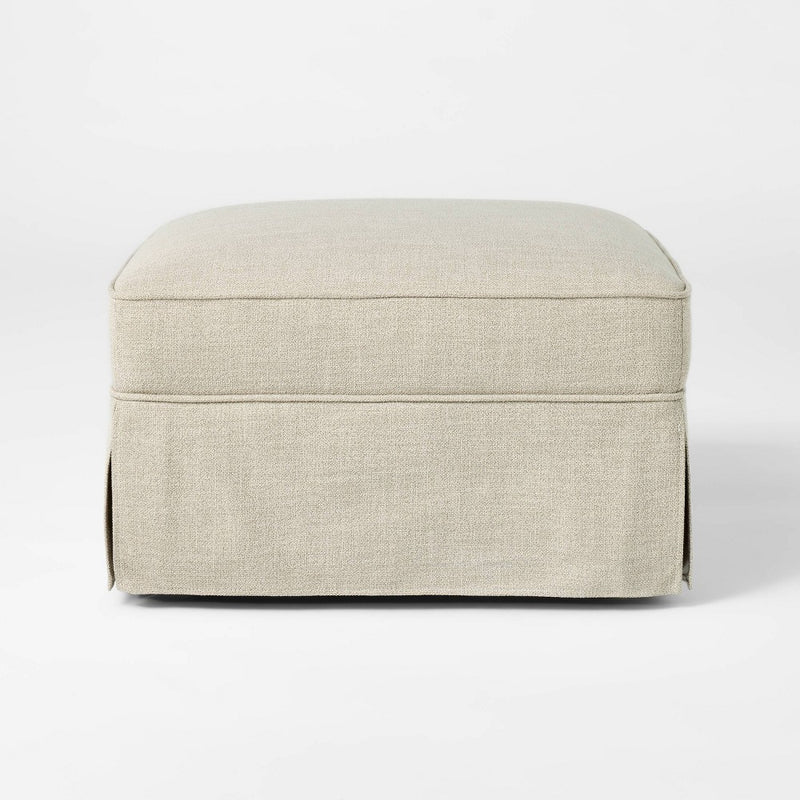 Vivian Park Ottoman Fern Green - Threshold designed with Studio McGee: Comfy, Upholstered, No Assembly Required (LOCAL PICKUP ONLY)