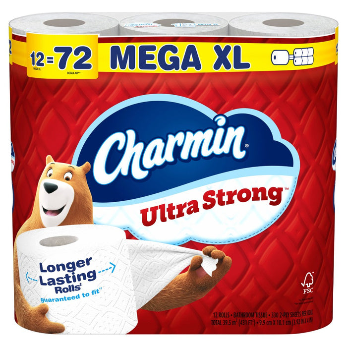 Charmin Ultra Strong Toilet Paper - 12 Mega XL Rolls