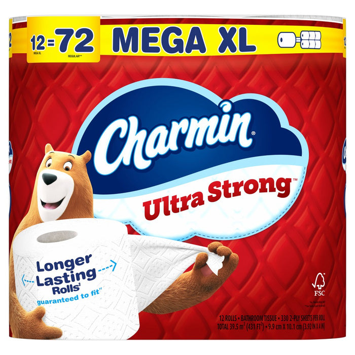 Charmin Ultra Strong Toilet Paper - 12 Mega XL Rolls