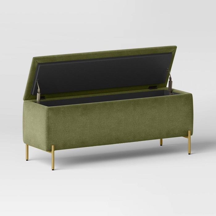 Ivy Upholstered Storage Bench Sage Green (FA) - Threshold (LOCAL PICKUP ONLY)