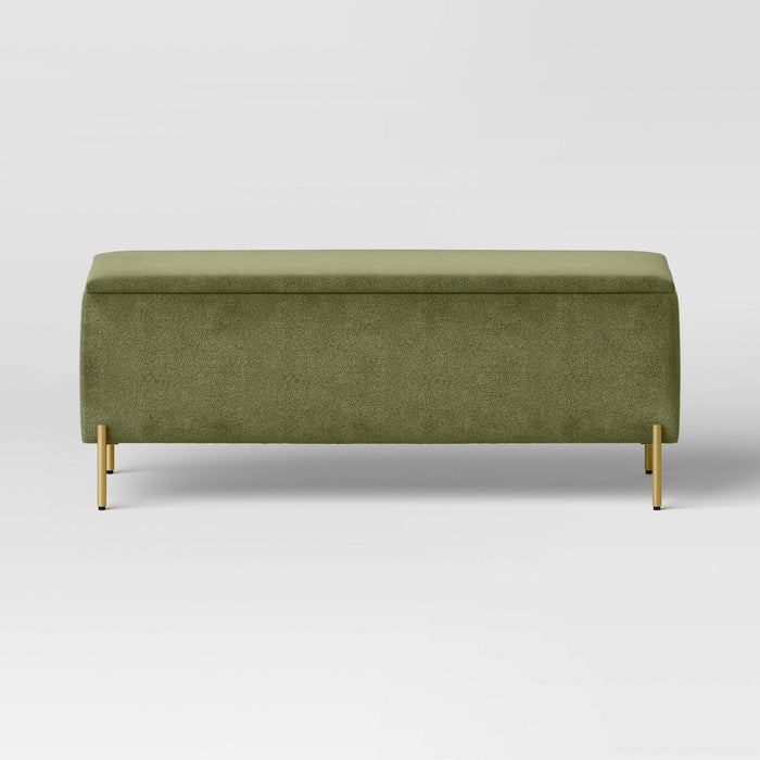 Ivy Upholstered Storage Bench Sage Green (FA) - Threshold (LOCAL PICKUP ONLY)