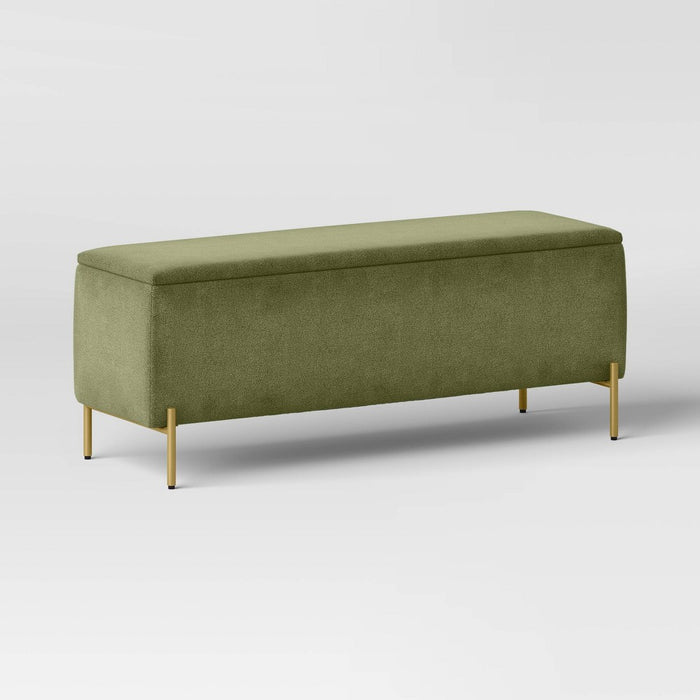 Ivy Upholstered Storage Bench Sage Green (FA) - Threshold (LOCAL PICKUP ONLY)