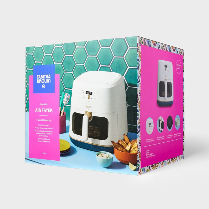 8qt Digital Air Fryer Cream - Tabitha Brown For Target: 1750W, Dishwasher-Safe Parts, Includes Fry Basket & Cake Mold (LOCAL PICKUP ONLY)