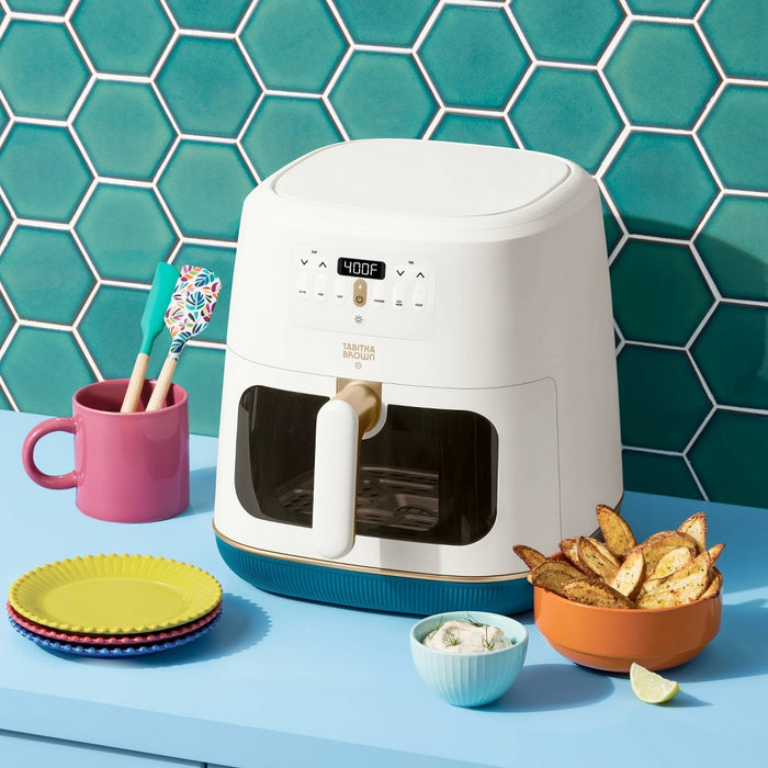 8qt Digital Air Fryer Cream - Tabitha Brown For Target: 1750W, Dishwasher-Safe Parts, Includes Fry Basket & Cake Mold (LOCAL PICKUP ONLY)