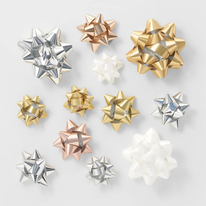 40ct Christmas Bows Metallics - Wondershop