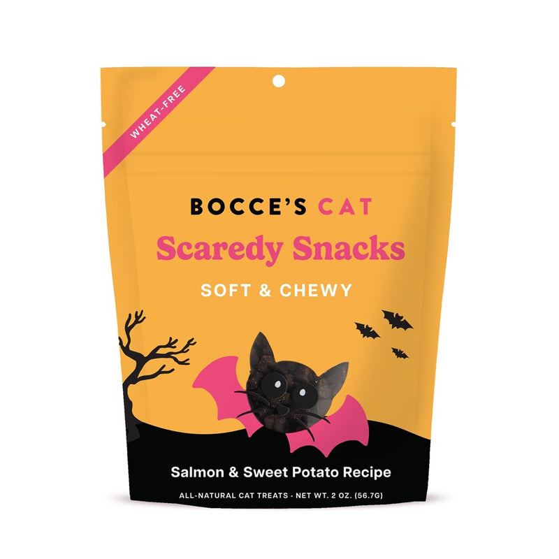 Bocce's Bakery All-Natural, Seasonal, Scaredy Snacks Cat Treats, Wheat-Free, Limited-Ingredient Soft & Chewy Treats Inspired By Halloween, 2 Oz