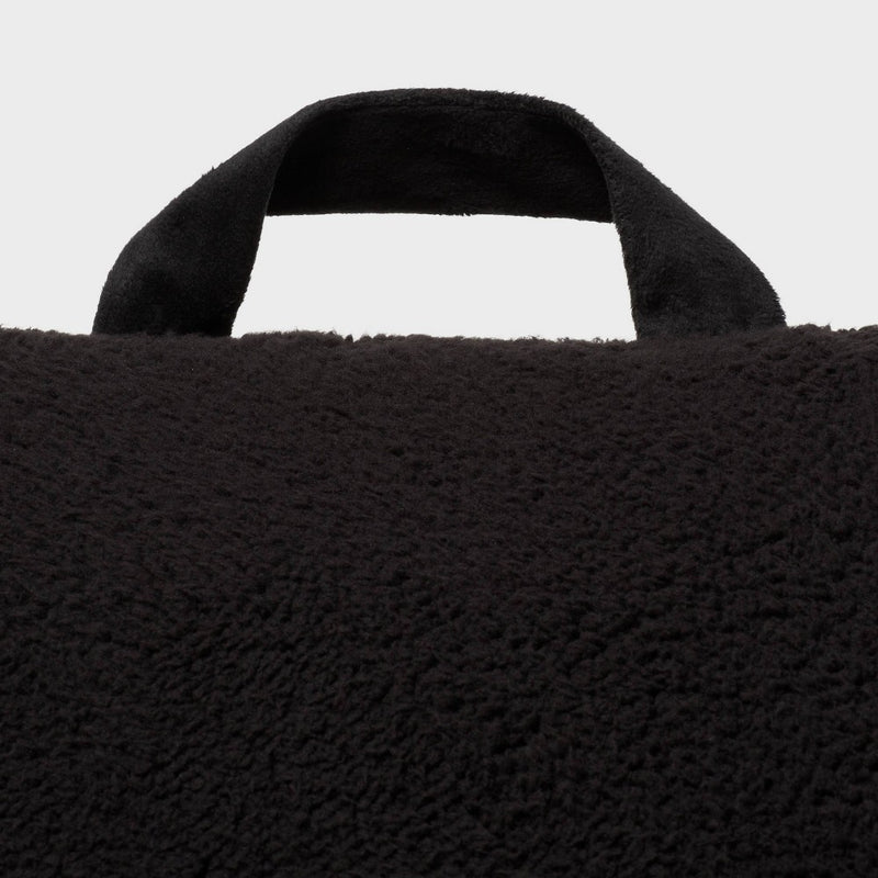 Faux Shearling Bed Rest Black - Room Essentials: Comfort Support Pillow for Dorm, Indoor/Outdoor Use (LOCAL PICKUP ONLY)