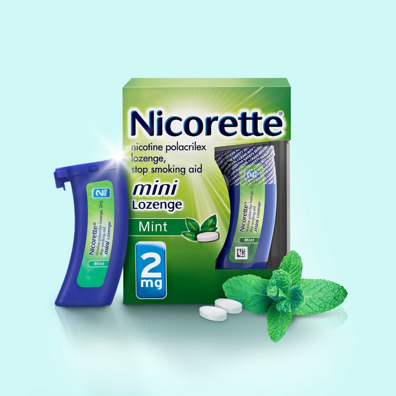 Nicorette 2mg Stop Smoking Aid Nicotine Mini Lozenge - Mint - 81ct -EXP:09/26