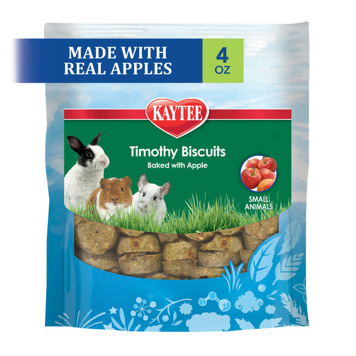 Kaytee Baked Apple Flavored Timothy Hay Rat, Guinea Pig, Hedgehog, Rabbit, Chinchilla, Hamster, Gerbil, Ferret and Mouse Pet Treats - 0.25lbs