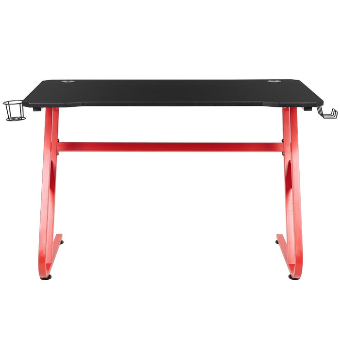 Flash Furniture Red Gaming Ergonomic Desk with Cup Holder and Headphone Hook (LOCAL PICKUP ONLY)