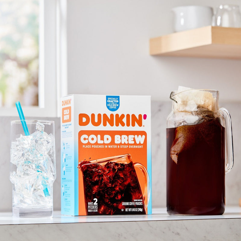 Dunkin' Cold Brew Medium Roast Ground Coffee Packs - 8.46oz