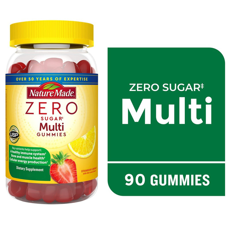 Nature Made Zero Sugar Multivitamin Sugar Free Gummies - 90ct