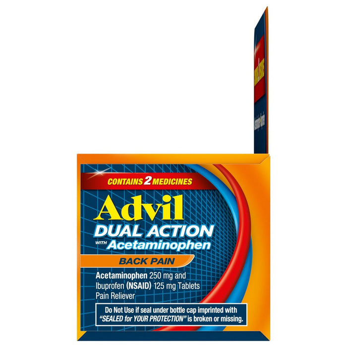 Advil Ibuprofen Dual Action NSAID Back Pain Reliever Caplet - 72ct EXP.01/28.