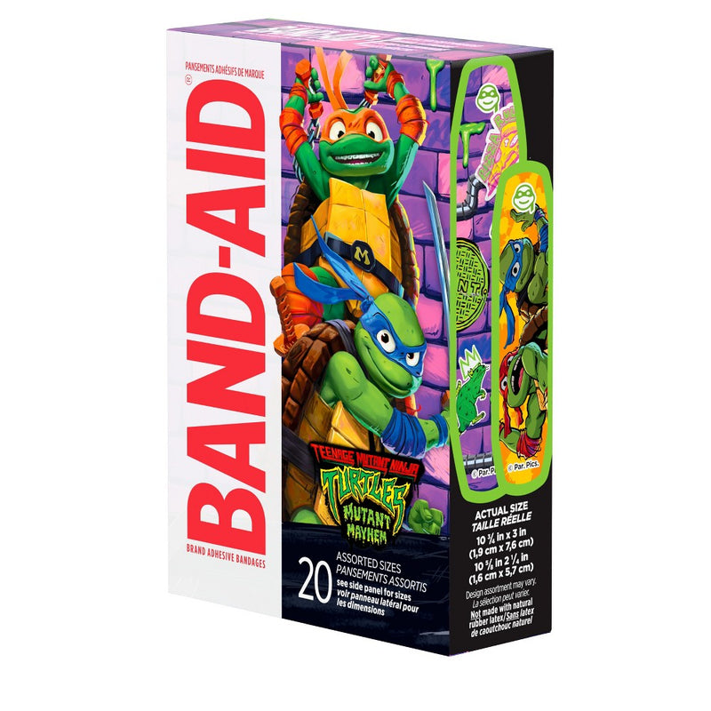 Band-Aid Brand Adhesive Bandages for Kids' - Nickelodeon TMNT - Assorted Sizes - 20ct