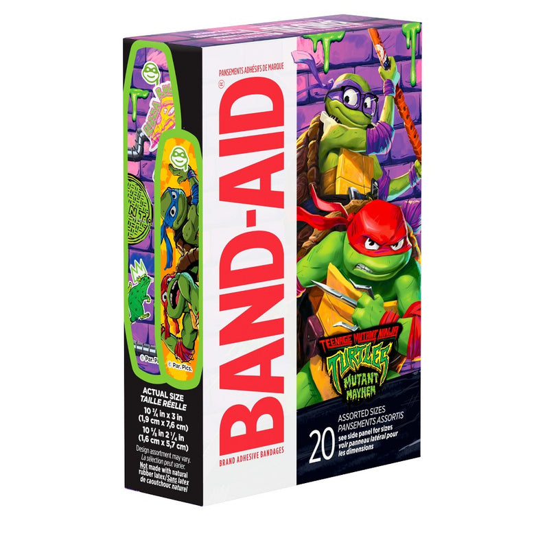 Band-Aid Brand Adhesive Bandages for Kids' - Nickelodeon TMNT - Assorted Sizes - 20ct