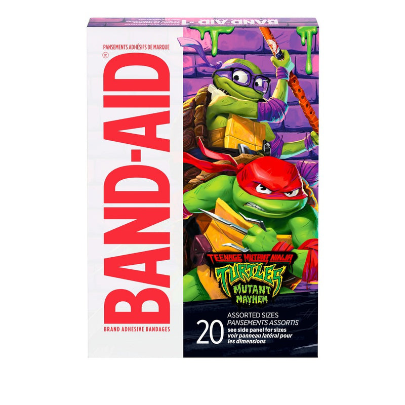 Band-Aid Brand Adhesive Bandages for Kids' - Nickelodeon TMNT - Assorted Sizes - 20ct