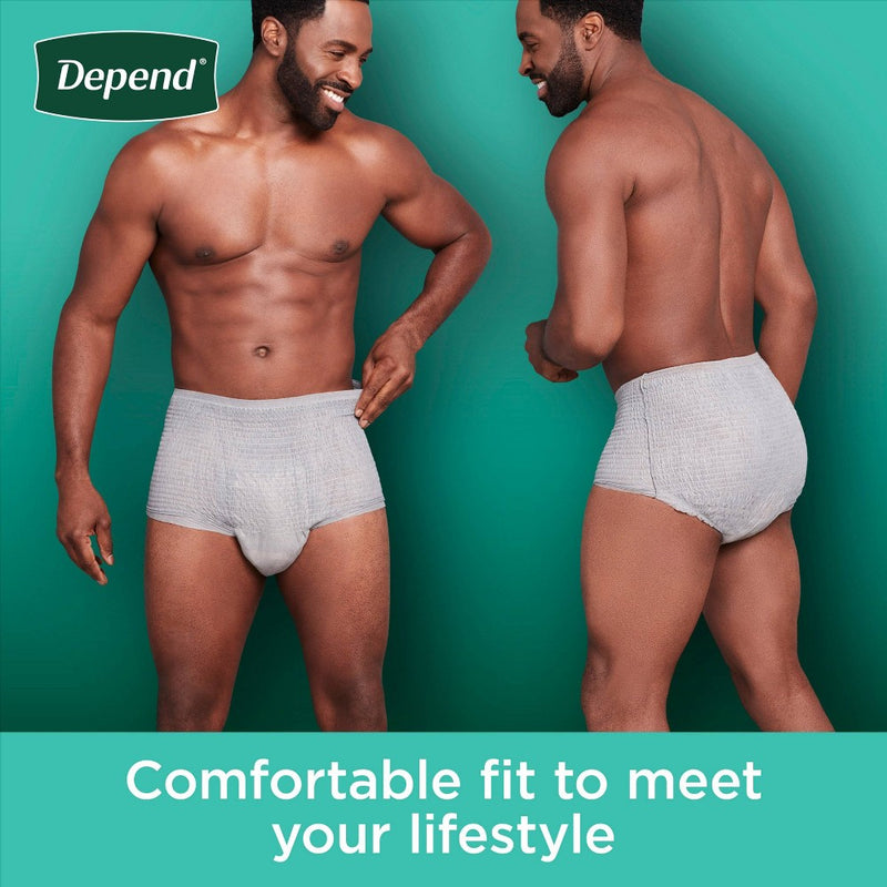 Depend Fresh Protection Adult Incontinence Disposable Underwear for Men - Maximum Absorbency - XL - Gray - 26ct