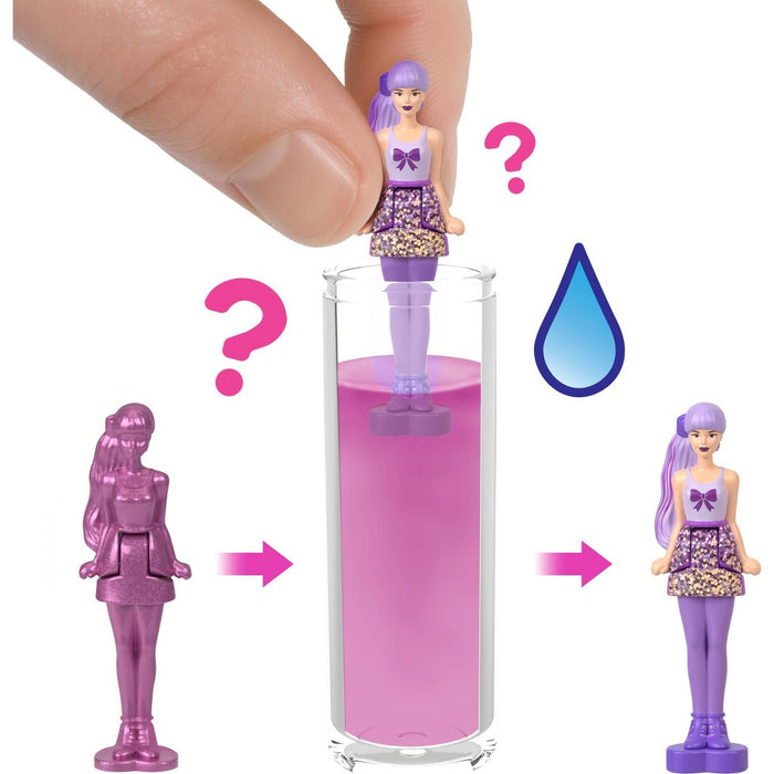 Barbie Mini BarbieLand Color Reveal Dolls, 1.5-inch Doll with Surprise Water Reveal (Styles May Vary)