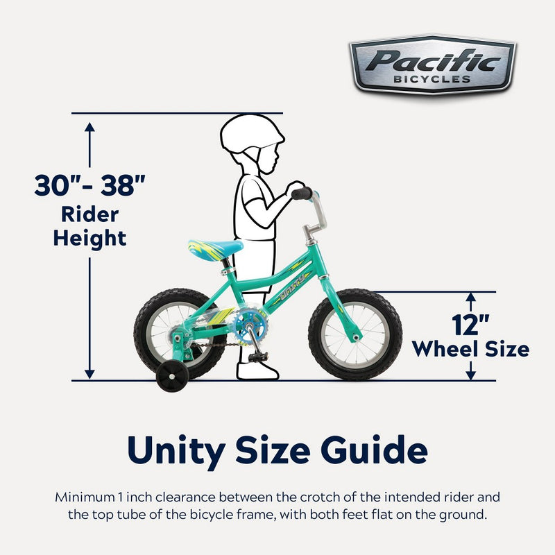 Pacific Unisex Unity 12" Kids' Bike - Teal Blue (LOCAL PICKUP ONLY)