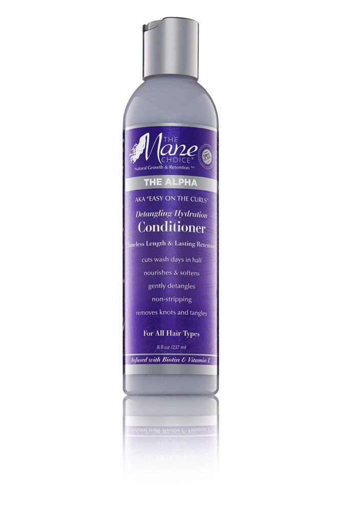 The Mane Choice The Alpha Easy On The Curls Hydration Curly Hair Conditioner, Nourishing Detangling Conditioner Enriched With Biotin & Vitamin E, Sulfate & Paraben-Free, 8 Oz