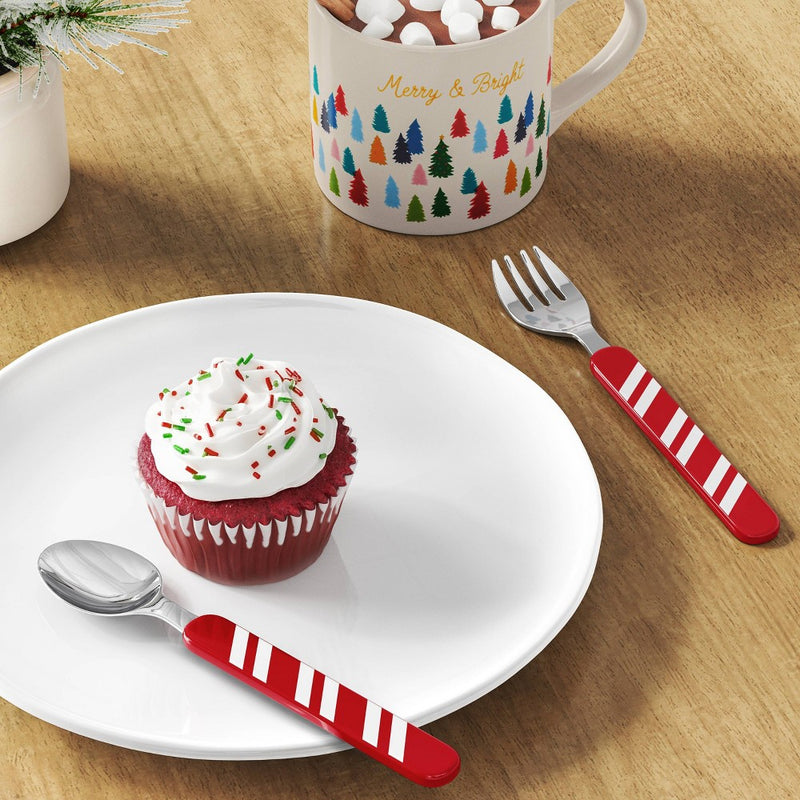 2pc Christmas Flatware Set Red - Wondershop