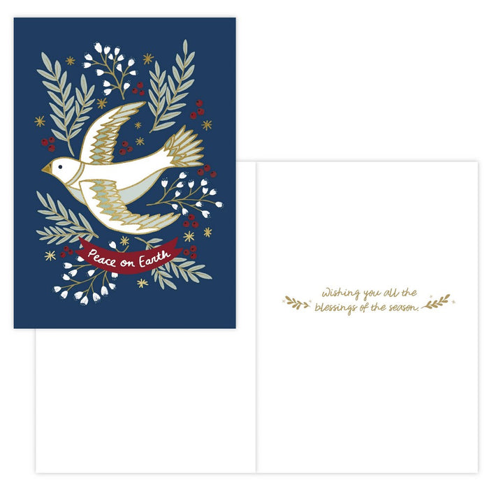 Green Inspired 16ct Dove Holiday Greeting Card Pack