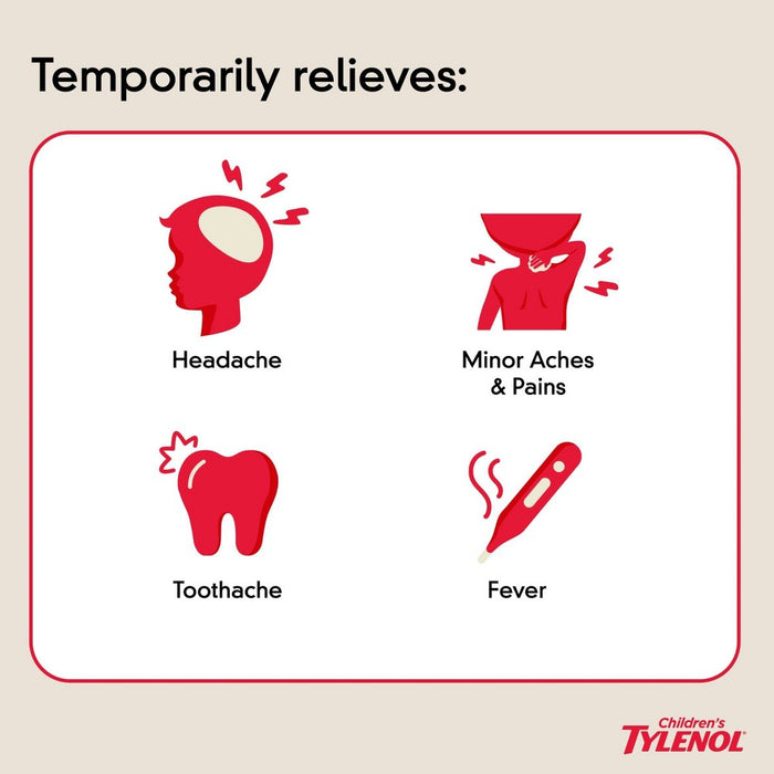 Children's Tylenol Pain + Fever Relief Liquid - Acetaminophen - Cherry - 4 fl oz