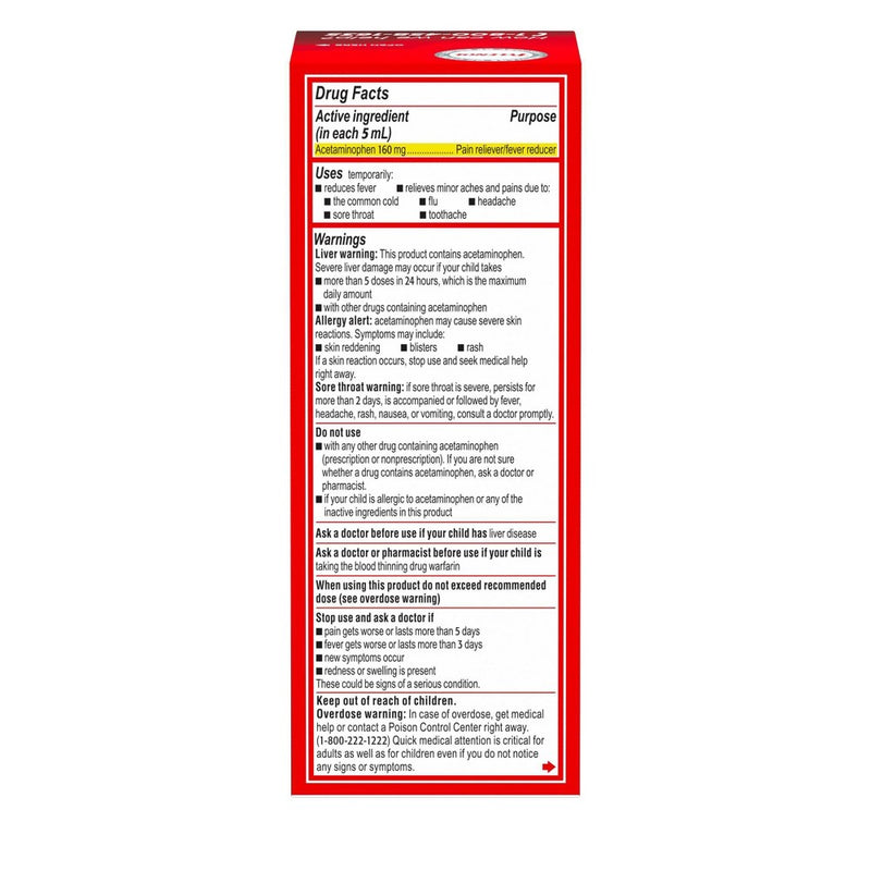 Children's Tylenol Pain + Fever Relief Liquid - Acetaminophen - Cherry - 4 fl oz